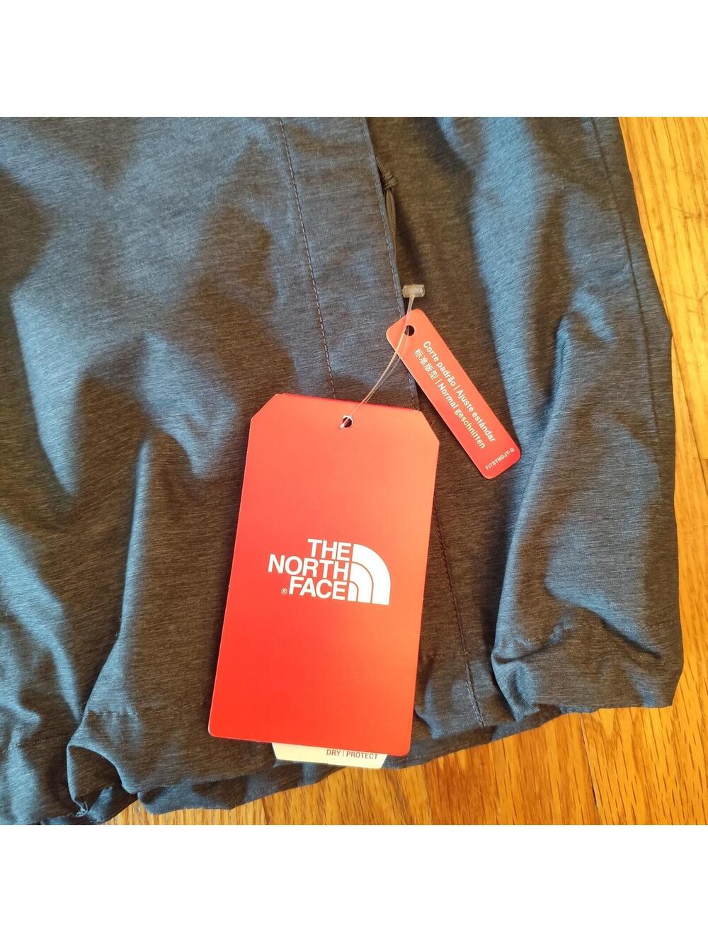 North Face Venture 2 Full Zip Hooded Rain Jacket Dark Heather Grey Size Large - Picture 11 of 12